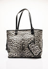 Zen Collection Leopard Print Tote Bag, Black