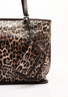 Zen Collection Leopard Print Tote Bag, Dark Brown