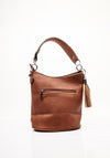 Zen Collection Colour Block Bucket Bag, Brown