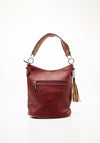 Zen Collection Colour Block Bucket Bag, Wine