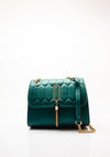 Zen Collection Quilted Tassel Crossbody Bag, Green