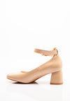 Zen Collection Buckled Block Heels, Beige