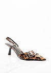 Zen Collection Buckle Detail Heels, Leopard Print