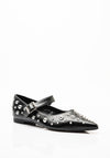 Zen Collection Studded Pointed Toe Pumps, Black