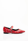 Zen Collection Studded Pointed Toe Pumps, Red