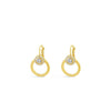 Absolute Diamante Circle Earrings, Gold