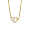 Absolute Diamante & Opal Circle Pendant Necklace, Gold