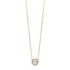 Absolute Gold Diamante Round Pendant Necklace, JP236GL