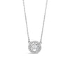 Absolute Silver Diamante Cluster Circle Necklace, JP247SL