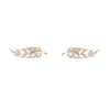 Absolute CZ Feather Earrings, Gold