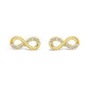 Absolute Stone Set Infinity Knot Earrings, Gold