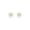 Absolute Diamante Flower Stud Earrings, Gold