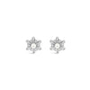 Absolute Pearl Flower Earrings, Silver