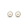 Absolute Round Pearl Clip On Earrings, Silver