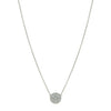 Absolute Pave Disc North Star Pendant Necklace, Silver