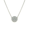 Absolute Pave Disc North Star Pendant Necklace, Silver