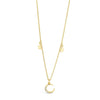 Absolute Delicate Moon & Stars Necklace, Gold