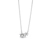 Absolute Diamante Flower Pendant Necklace, Silver