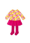 Agatha Ruiz De La Prada Girl Floral Dress and Tights Set, Pink