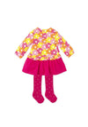 Agatha Ruiz De La Prada Girl Floral Dress and Tights Set, Pink