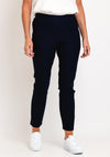 Natalia Collection High Waist Slim Leg Trouser, Navy