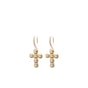 Angela D’Arcy Cz Cross Earrings, Gold