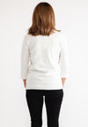 Anonymous High Neck Cropped Sleeve Jumper, Ivory