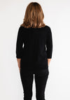 Anonymous Roll Neck Cropped Sleeve Sweater, Black