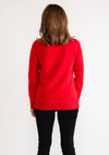 Anonymous Textured Knit Roll Neck Jumper, Red