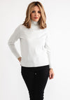 Anonymous Lurex Roll Neck Sweater, Ivory