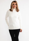 Anonymous Textured Knit Roll Neck Jumper, Ivory