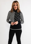 Anonymous Geometric Print Jumper, Black and White