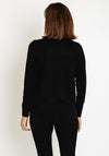 Natalia Collection Round Neck Sweater, Black