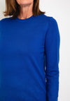 Natalia Collection Round Neck Sweater, Cobalt Blue