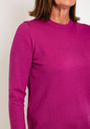 Natalia Collection Round Neck Sweater, Magenta