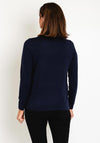 Natalia Collection Round Neck Sweater, Navy