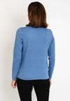 Natalia Collection Round Neck Sweater, Ocean Blue