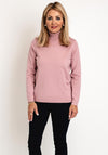 Natalia Collection Roll Neck Knit Sweater, Pink