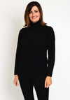 Natalia Collection Roll Neck Knit Sweater, Black