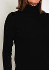 Natalia Collection Roll Neck Knit Sweater, Black