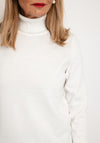 Natalia Collection Roll Neck Knit Sweater, Cream