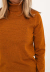 Natalia Collection Roll Neck Knit Sweater, Mustard