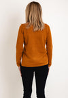 Natalia Collection Roll Neck Knit Sweater, Mustard