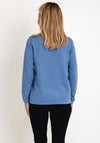 Natalia Collection Roll Neck Knit Sweater, Ocean Blue