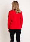 Natalia Collection Roll Neck Knit Sweater, Red