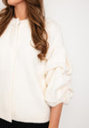 Natalia Collection Soft Touch Volume Sleeve Jacket, Cream