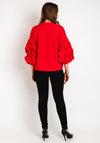 Natalia Collection Soft Touch Volume Sleeve Jacket, Red