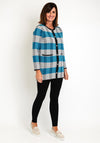 Natalia Collection Herringbone Long Knit Cardigan, Blue