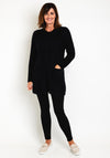 Natalia Collection Fluffy Knit Cardigan, Black