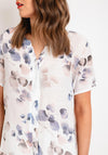 Natalia Collection Lightweight Floral Blouse, Beige